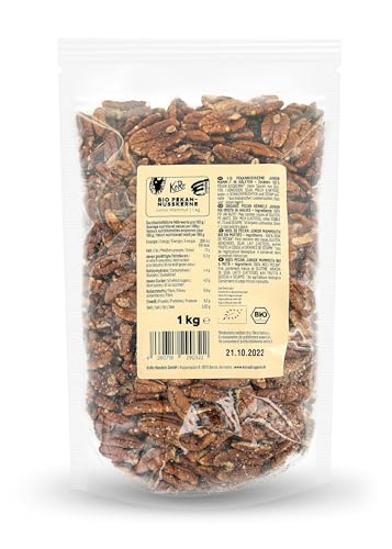 KoRo - Bio Pekanusskerne 1 kg - Top Bio-Qualität - Ideal zum Backen und Kochen - Ganze Kerne von KoRo