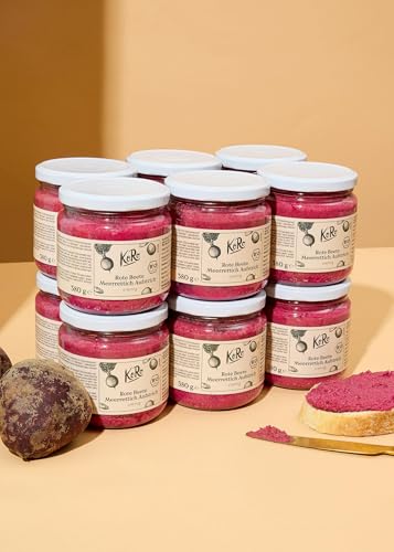 KoRo - Bio Rote Bete Meerrettich Aufstrich - Auf Sonnenblumenkernbasis - 40% Gemüseanteil - Vegan von KoRo