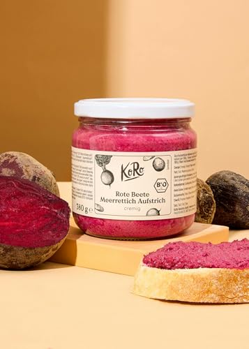 KoRo - Bio Rote Bete Meerrettich Aufstrich 380 g - Auf Sonnenblumenkernbasis - 40% Gemüseanteil - Vegan von KoRo