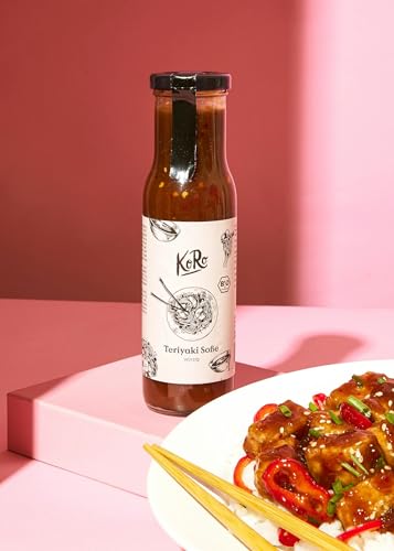 KoRo - Bio Teriyaki Soße 250 ml - Bekannt aus der japanischen Küche - Würzig-süßer Geschmack - Vegan - Zum Marinieren, Grillen, für Bowls oder als Dip von KoRo