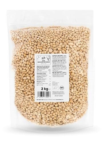 KoRo - Bio Weiße Bohnen 2 kg - 100% getrocknete, weiße Bohnen - Ideal für Salate, Currys oder Eintöpfe - Vegan von KoRo