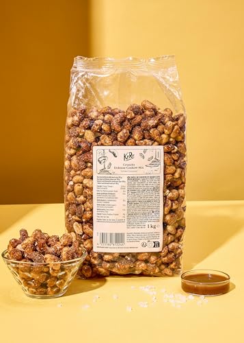 KoRo - Crunchy Erdnuss-Cashew-Mix Salted Caramel - Süß-salziger Nussmix mit Karamellgeschmack - Proteinquelle (18 g/100 g) - Vegan von KoRo