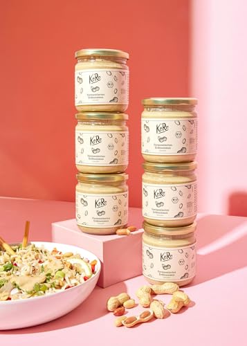 KoRo - Fermentiertes Bio-Erdnussmus 6 x 300 g - Säuerlicher Geschmack - Für Soßen, Suppen und Dressings geeignet - Vegan von KoRo