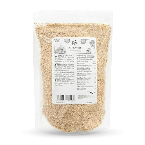 KoRo - Gemahlene Haselnüsse 1 kg - 100% natürlich - Ohne Zusatzstoffe - Vegan - Glutenfrei - Ballaststoffquelle - Großpackung von KoRo