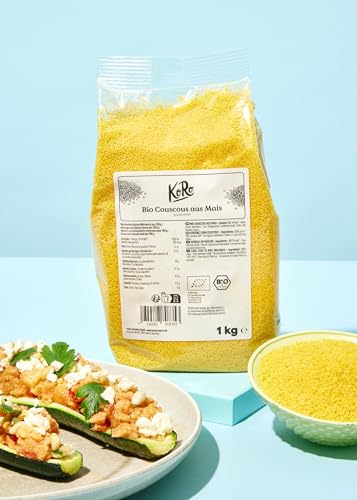 KoRo - Glutenfreier Bio-Couscous aus Mais 1 kg - Hergestellt aus 100 % Mais - Für süße und herzhafte Gerichte - Vegan - Glutenfrei von KoRo