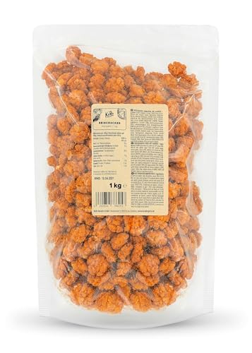 KoRo - Reiscracker Kanpeki 1 kg - Asiatisches Reisgebäck mit feurig scharfen Chilipulver - Super crunchy - Perfekt für Käseplatten, als purer Snack oder als Topping - Vorteilspackung von KoRo