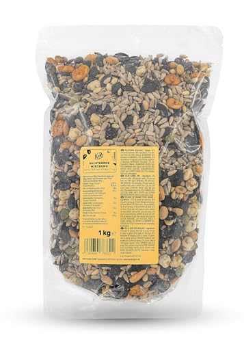 KoRo - Salatkerne Mischung 1 kg - Abwechslungsreicher Kerne-Mix aus Kürbis-, Pinien-, Sonnenblumenkernen, Edamame, Bohnen, Erbsen - Snack oder Topping von KoRo