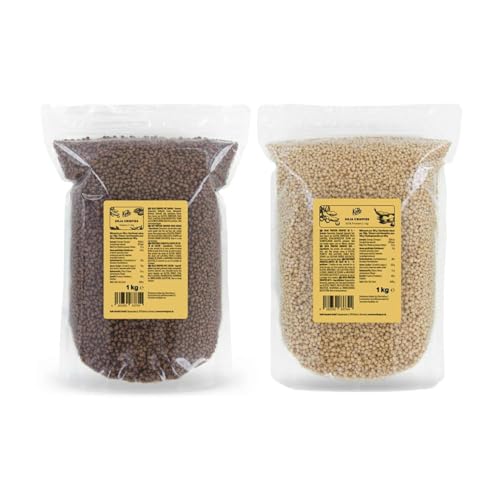 KoRo - Soja Protein Crispies 60% und Soja Protein Crispies 58% mit Kakao 2x 1 kg - Proteinreich - Vegan - Zwei Sorten im Doppelpack von KoRo