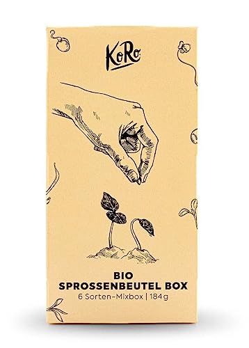 KoRo - Sprossenbeutel-Box 6 Sorten - Bio - knackig-frische Sprossen - Einfache Anwendung von KoRo