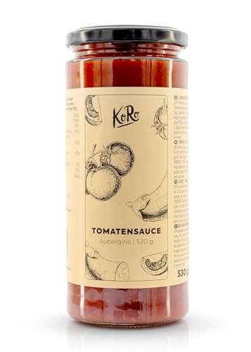 KoRo - Tomatensoße Aubergine 530 g - Fruchtige Tomatensoße mit feinen Auberginenstückchen - Made in Italy - Lecker zu Pasta und Pizza von KoRo