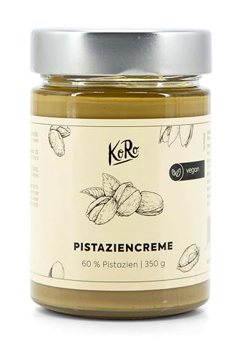 KoRo - Vegane Pistaziencreme 350 g - 60 % Pistazien - Ohne Palmöl - Angenehme Süße - Als Brotaufstrich oder zum Backen von KoRo