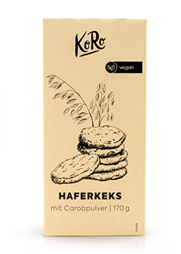 KoRo - Veganer Haferkeks mit Carobpulver 170 g - Hafer-Basis - Vegan - Schwedische Nascherei von KoRo