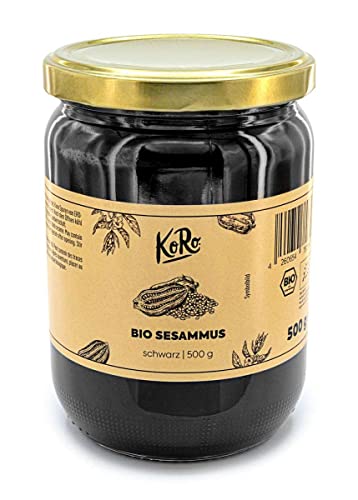 Koro - Bio Schwarzes Tahin - 500 g - Ein wahrer Gaumenschmaus aus 100% Bio schwarzer Sesam von KoRo