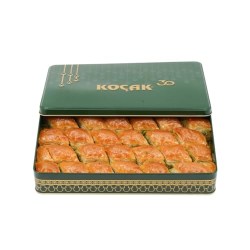 Türkische Pistazie Koçak Baklava,(1.1 lb - 500 g) 15 Stück,Täglich frischer Versand aus Gaziantep,Türkei,Handgefertigte türkische Köstlichkeiten,Keine Konservierungsstoffe von Koçak