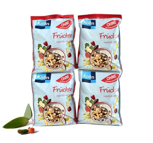 4 x Kölln Müsli Früchte ohne Zuckerzusatz,4 x 1.7kg,4er Pack von Kölln