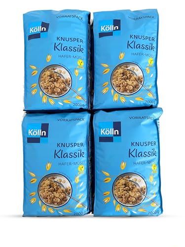 4 x Kölln Müsli Knusper Klassik 4x 2kg, 4er Pack von Kölln