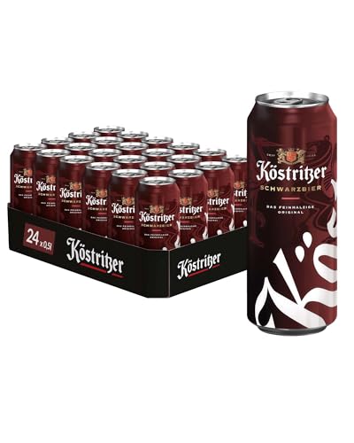 KÖSTRITZER Schwarzbier | Dosen-Bier (24x 0,5l) | Beliebtestes Schwarzbier Deutschlands | Feinmalziger, erfrischender Geschmack | Besonders intensive Röstung der Braugerste von Köstritzer