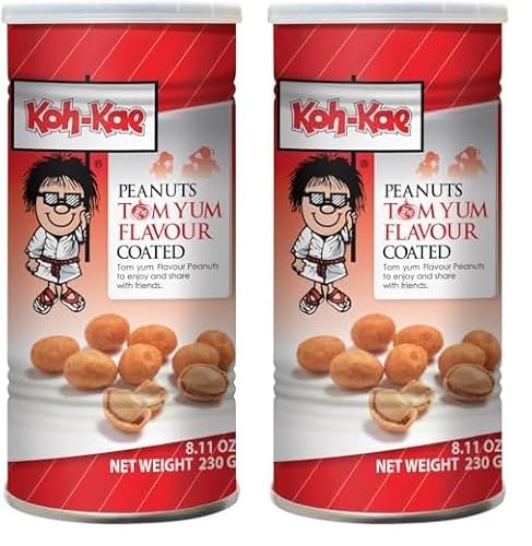 KOH-KAE - Erdnüsse mit Tom Yum Geschmack, (1 X 230 GR) (Packung mit 2) von Koh-Kae