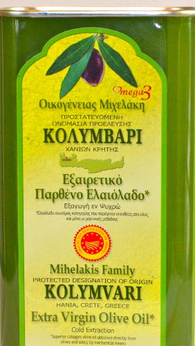 Griechisches Extra natives Olivenöl Kolympari 1 Liter Kanister Mihelakis Familie Kolymvari Oliven Öl von Kolymvari