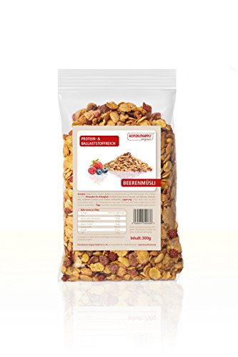 Konzelmann’s Original – 300g Protein Beeren Müsli – Proteinreiches Beeren Müsli sorgt für den perfekten Start in den Tag und eignet sich ideal für eine ketogene Ernährung von Konzelmanns Original