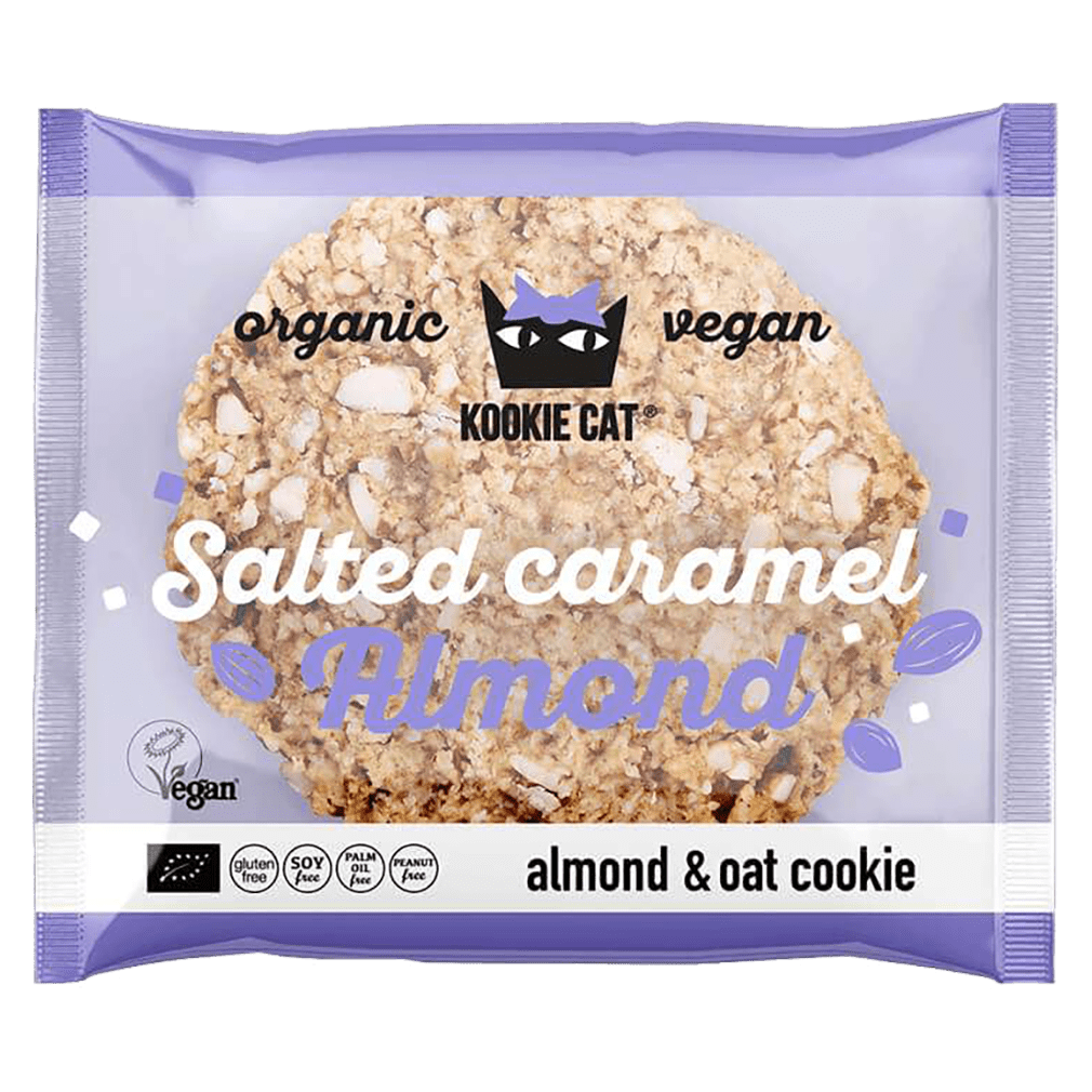 Bio gesalzener Karamell-Mandel Cookie von Kookie Cat