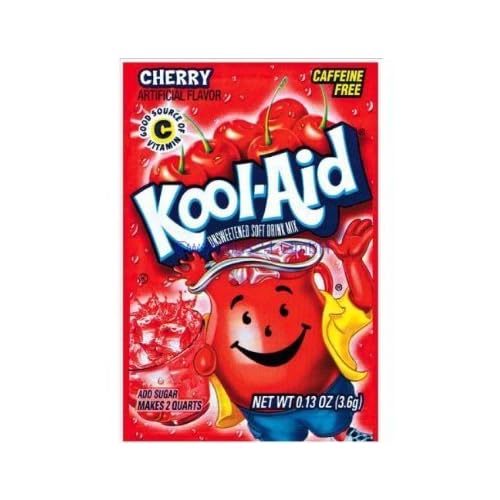 Kool-Aid Soft Drink Mix - Cherry Unsweetened, Caffeine Free, 0.13 oz/Envelope (Packung mit 15) von Kool-Aid