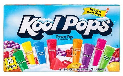 1 Box mit 16 Pops Kool Pops Regular Flavors von Kool Pops