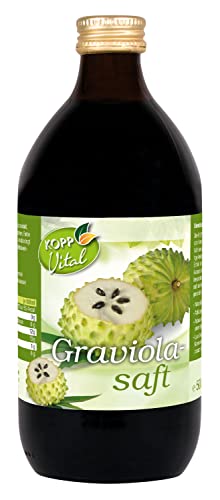 KOPP Vital® Graviolasaft | Direktsaft aus Handsammlung | 500 ml | Naturtrüber Direktsaft | Naturprodukt | hochwertiger Glasflasche von Kopp Vital