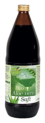 KOPP Vital® Bio-Aloe-Vera-Saft | 1 Liter | 100% Direktsaft | Bio-Qualität | Naturtrüber Frischpflanzensaft | Hohe Aloverose-Gehalt von Kopp Vital