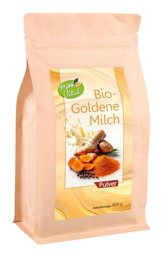 NEU - KOPP Vital® Bio-Goldene Milch Pulver - 400 g - Zutaten in kontrollierter Bio-Qualität - Kurkuma, Ashwagandha, Ingwer, Ceylon Zimt, Pfeffer, Kokosblütenzucker von Kopp Vital