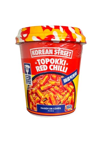 [KOREAN STREET] ORIGINAL KOREAN INSTANT TOPOKKI CUP - Authentischer Koreanischer Reiskuchen- Tteokbokki Snack im Becher – Scharf & Süß, Pikant, 1er-Pack von Korean Street