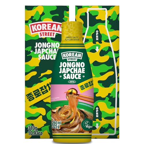 [Korean Street] Jongno Japchae Sauce (310g) - Koreanische Sauce für Glasnudeln und andere Gerichte (Sweet & Savory) - Made in Korea, Non MSG, Vegan von Korean Street