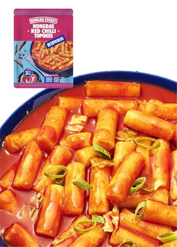 [Korean Street] Hongdae Sweet Chili Tteokbokki (1 Pack) - Reiskuchen mit Gochujang, Würzige und Süße koreanische lebensmittel, Topokki, Rice Cake von Korean Street