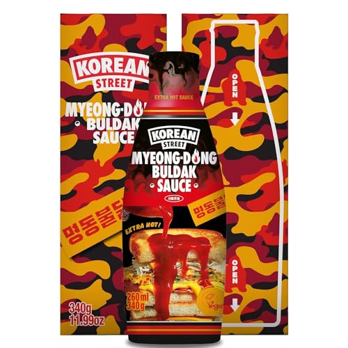 [Korean Street] Koreanische Buldak Sauce (340g) - Super Hot Korean Sauce für spicy Liebhaber - Toll für Tischtapfen Sauce - Made in Korea, Vegan & Non GMO von Korean Street