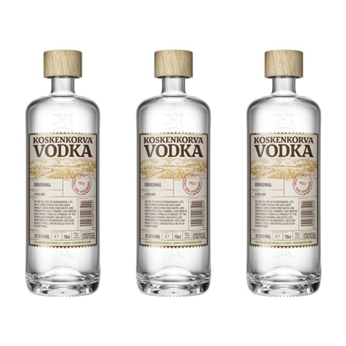 Koskenkorva Original Vodka 40% 3 x 0,7L | Geschmeidiger, klassischer Wodka mit reinem Geschmack | Nachhaltig in Finnland destilliert, mit den hochwertigsten, lokal angebauten Zutaten | 3er Pack von Koskenkorva