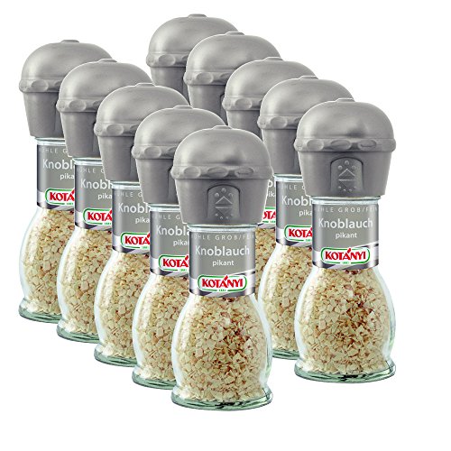 10er SET Kotanyi Knoblauch Pikant 48 g in Mühle grob + fein / Gewürzmühle von Kotányi GmbH