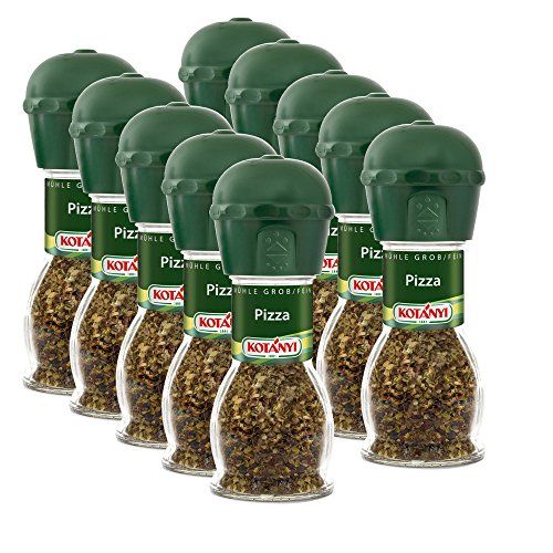 10er SET Kotanyi Pizzakräuter 24 g in Mühle grob + fein / Gewürzmühle von Kotányi GmbH