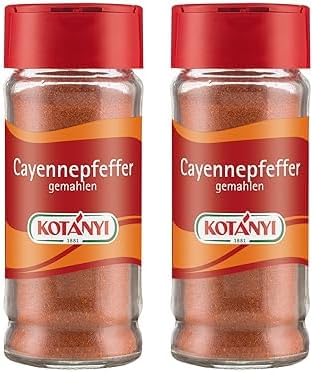 KOTÁNYI Cayennepfeffer gemahlen - Glas 30 g (Packung mit 2) von Kotanyi