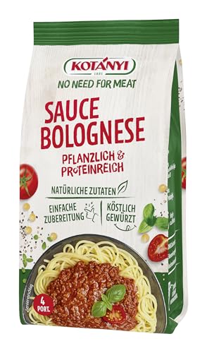 KOTÁNYI No Need For Meat Sauce Bolognese, 100% pflanzlich, in wenigen Minuten zubereitet, 100 g von Kotanyi