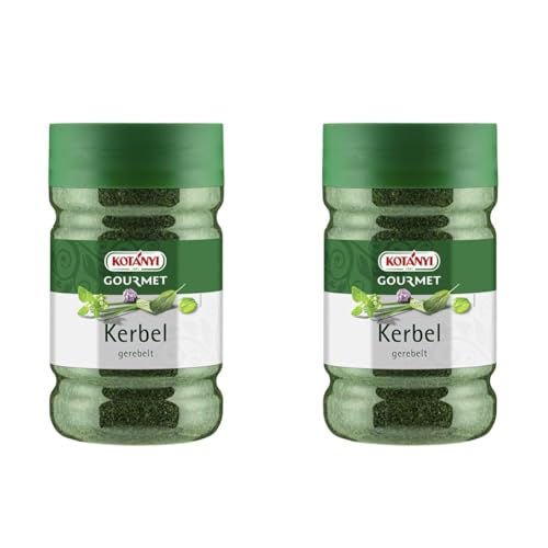 Kotanyi Kerbel gerebelt für Eintöpfe und Lamm Gewürze für Großverbraucher und Gastronomie 1200 ccm, 110 g (Packung mit 2) von Kotanyi