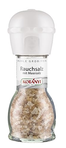 Kotanyi Rauchsalz mit Meersalz, verfeinere deine Gerichte, in der praktischen Mühle, 1 x 95 g von Kotanyi