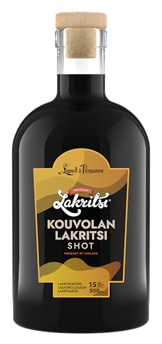 KOUVOLAN Lakritz Likör – Intensiver Lakritzgeschmack aus Finnland, 15% Vol., 0,5 L – Cremig, Aromatisch & Perfekt für Cocktails von Kouvolan Lakritsi