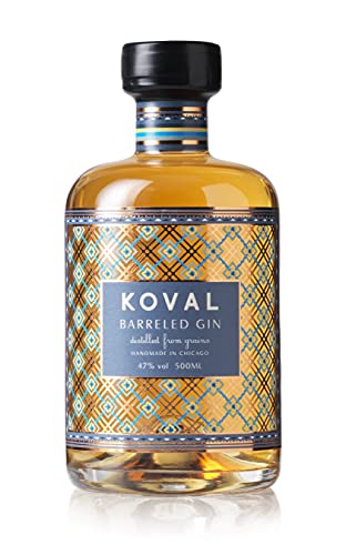 Koval I Barreled Gin I 500 ml I 47% Vol. I In Whisky Fässern gereifter Dry Gin I Noten von Zitrus und Karamell von Koval