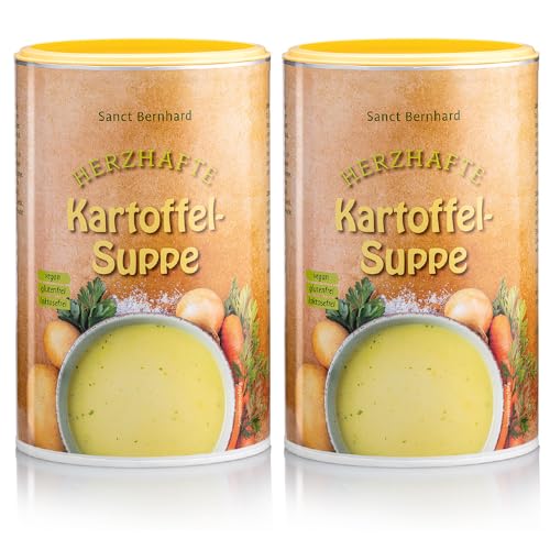 Sanct Bernhard Kartoffelsuppe | Vegan, laktosefrei & glutenfrei | 70% Kartoffelanteil | 2 x 600g von Kräuterhaus Sanct Bernhard