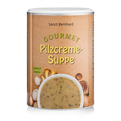 Sanct Bernhard Pilzcreme-Suppe | Vegetarisch & glutenfrei | Herzhafte, cremige Pilzsuppe mit erlesenen Zutaten | Für 10 Portionen | 250g von Kräuterhaus Sanct Bernhard