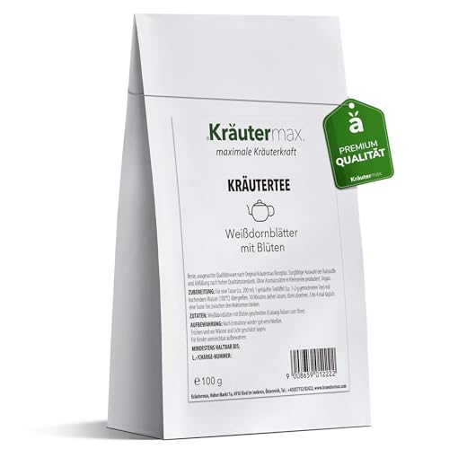 Kräutermax Weißdorn Blätter mit Blüten Tee 3 x 100 g von Kräutermax.