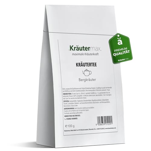 NEU! Kräutermax Bergkräuter Tee 100 g – Aromatische Kräutermischung für natürlichen Genuss und Wohlbefinden von Kräutermax.