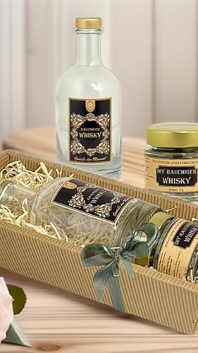 DIY Whisky Geschenk Set zum Selber machen | Ansatzmischung (rauchiger Whisky) von KräuterschnapsGenuss