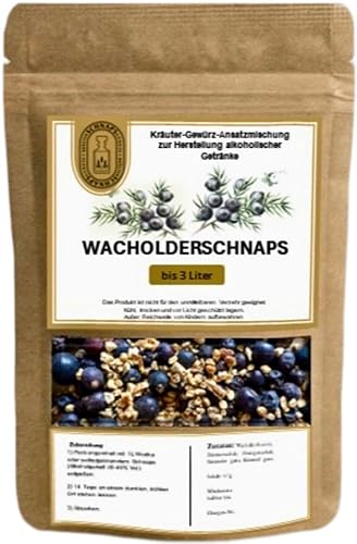 Likör Selber machen | Kräuterschnaps Selber machen | Ansatzmischung 22 Varianten für jeden Geschmack (Wacholderschnaps) von KräuterschnapsGenuss