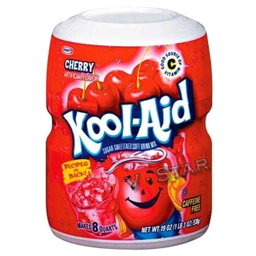 Kool Aid Orange Tub Softdrink-Mix, 538 g, amerikanische Dose Drings (Kirsche) von Kraft